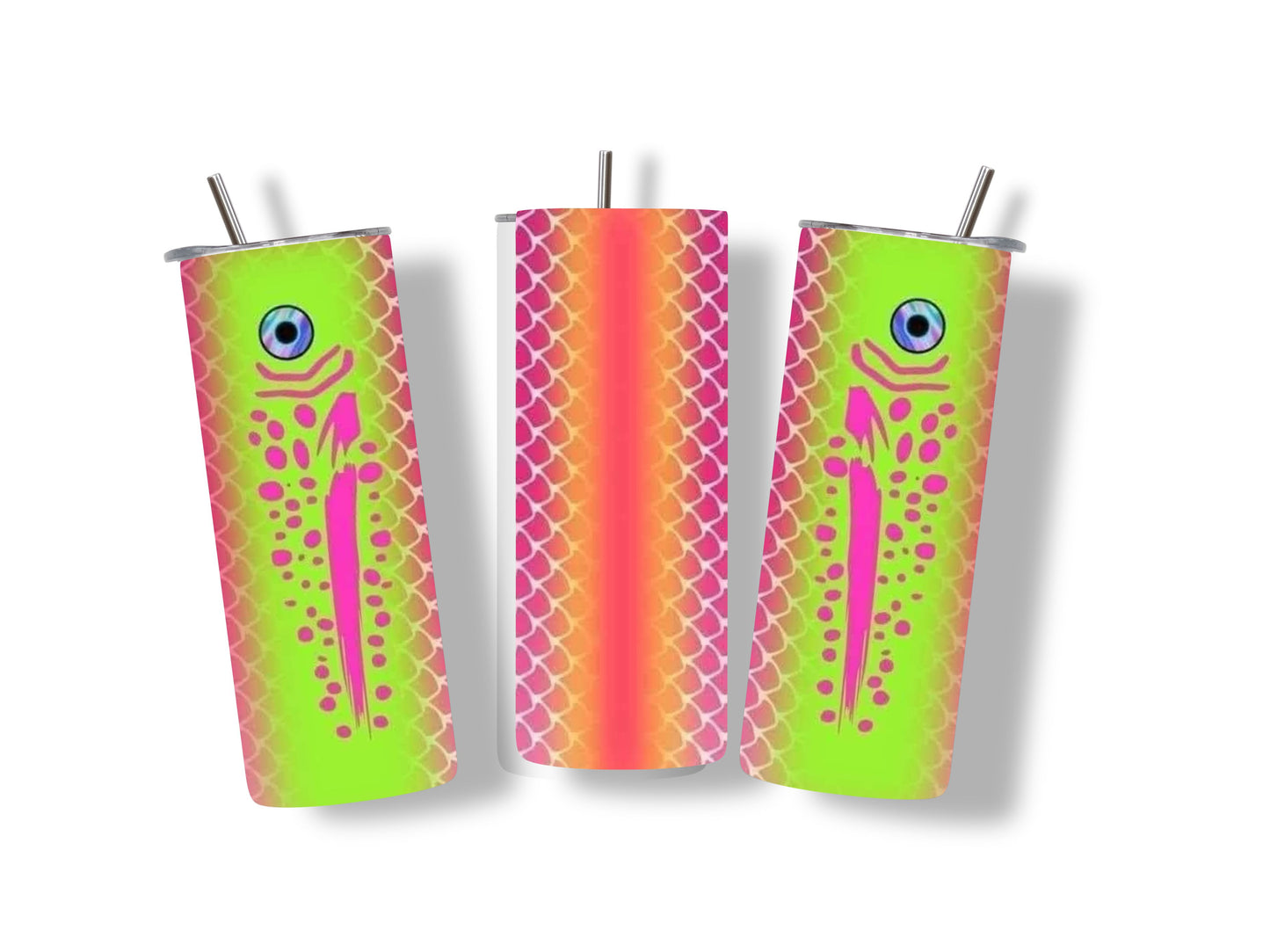 Fishing Lure Neon Green Tumbler