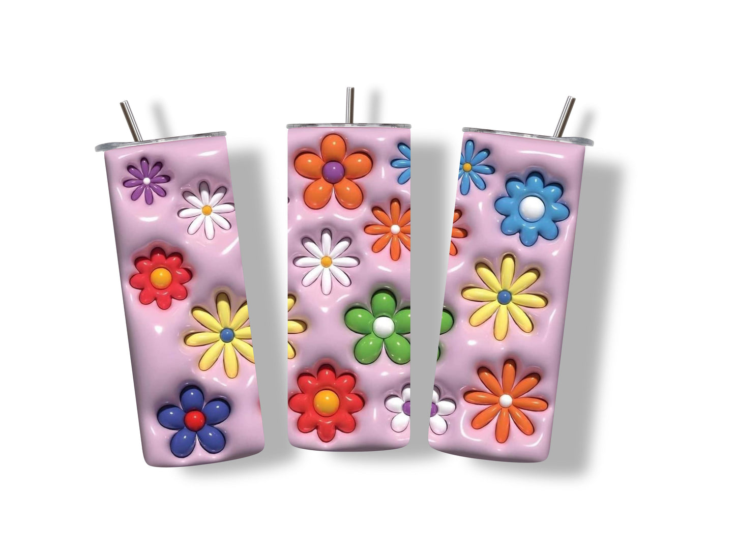 Retro Flower Tumbler