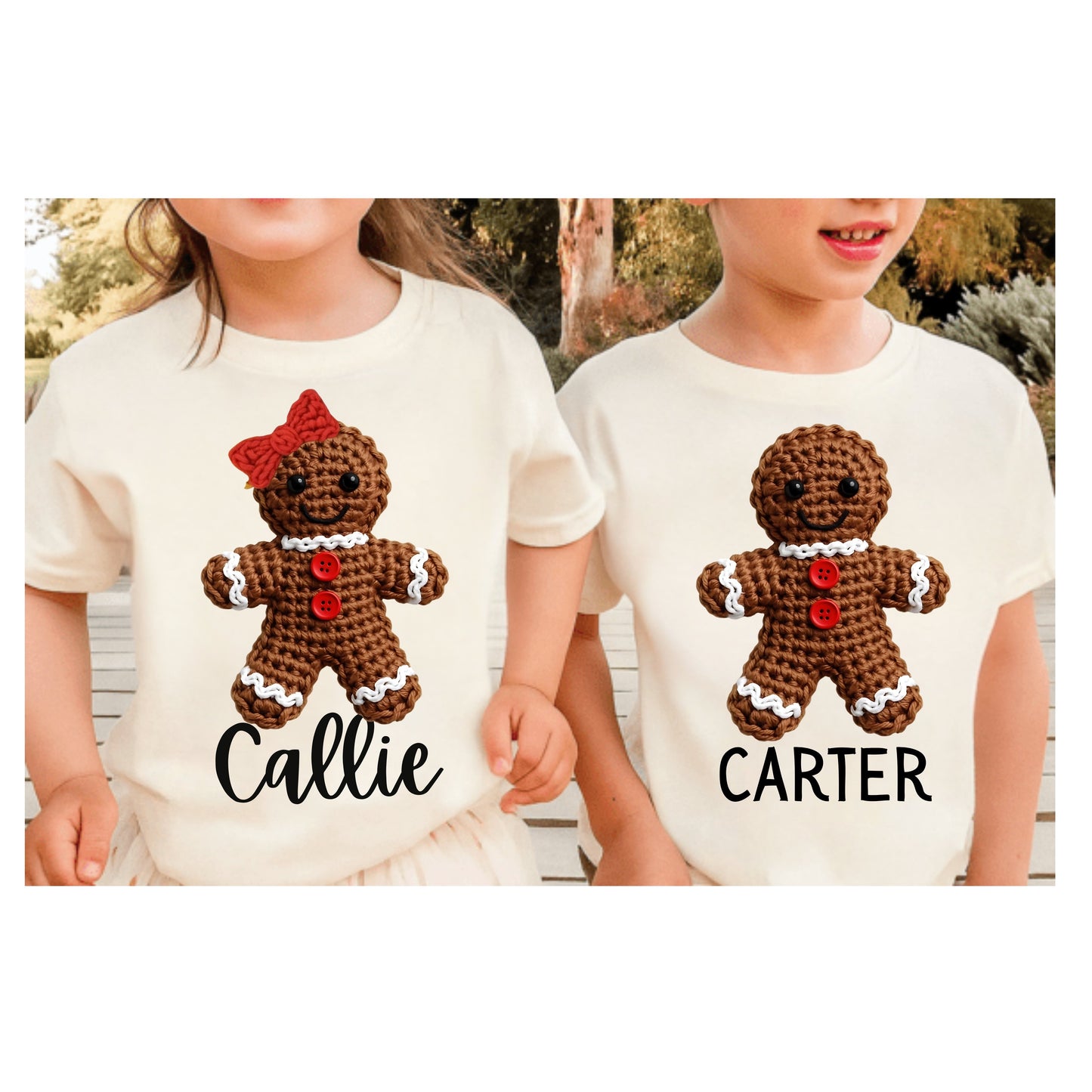 Knit Gingerbread Kid Tee