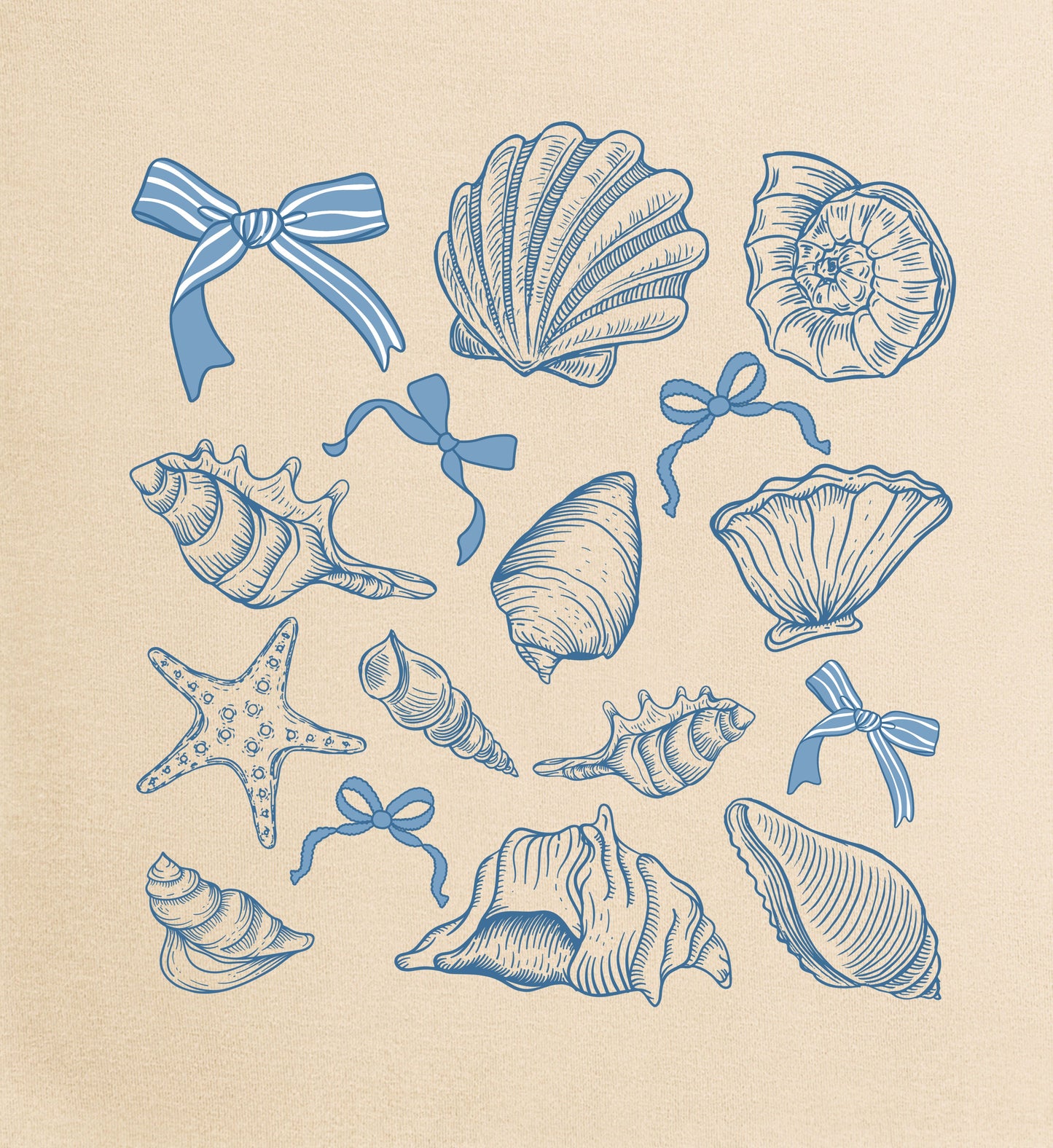 Blue Croquet shells front and back