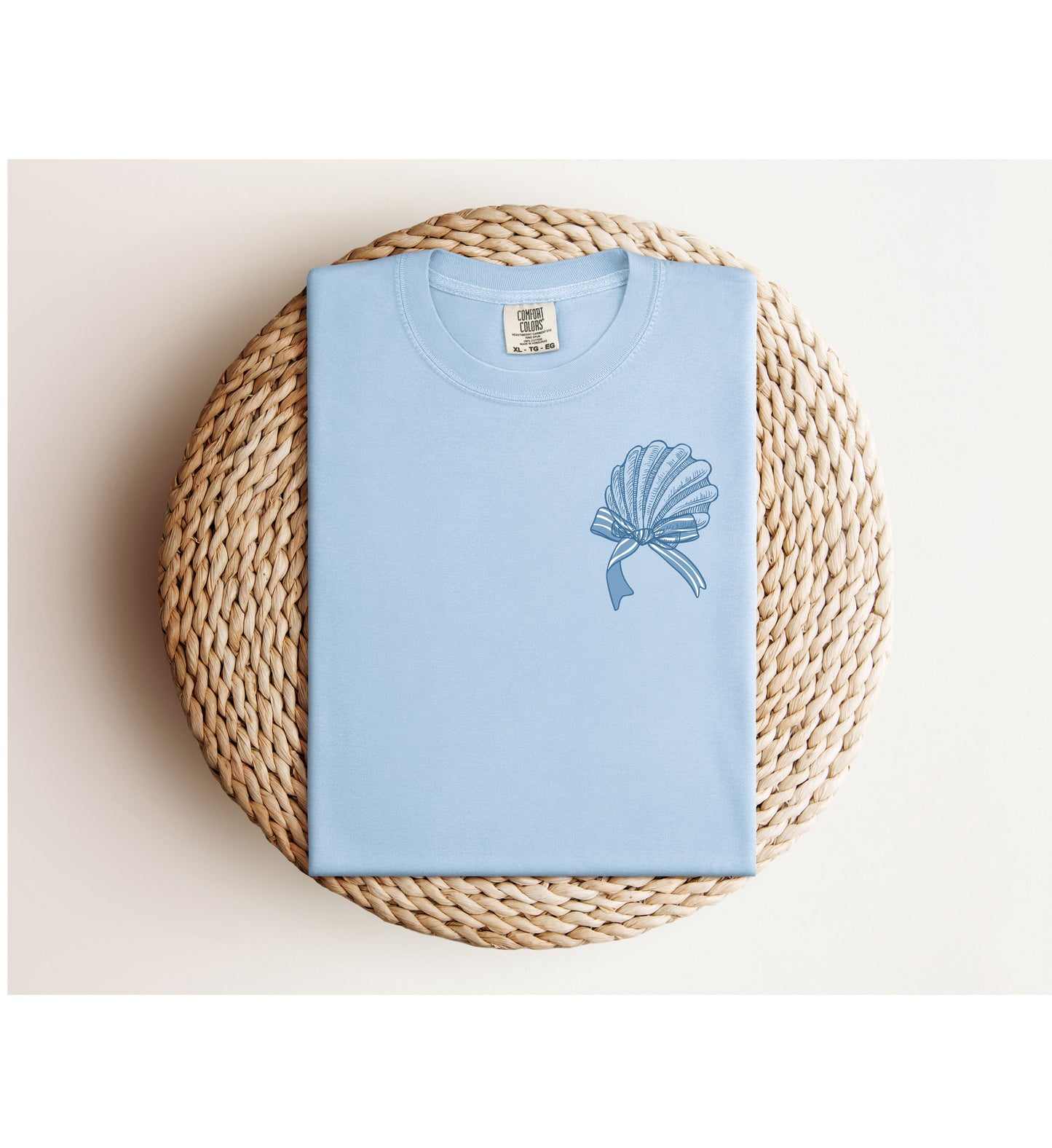 Blue Croquet shells front and back