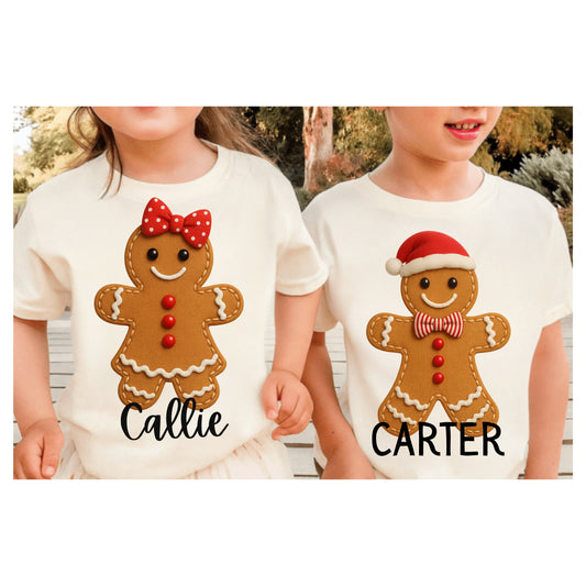 Santa Gingerbread Kid Tee