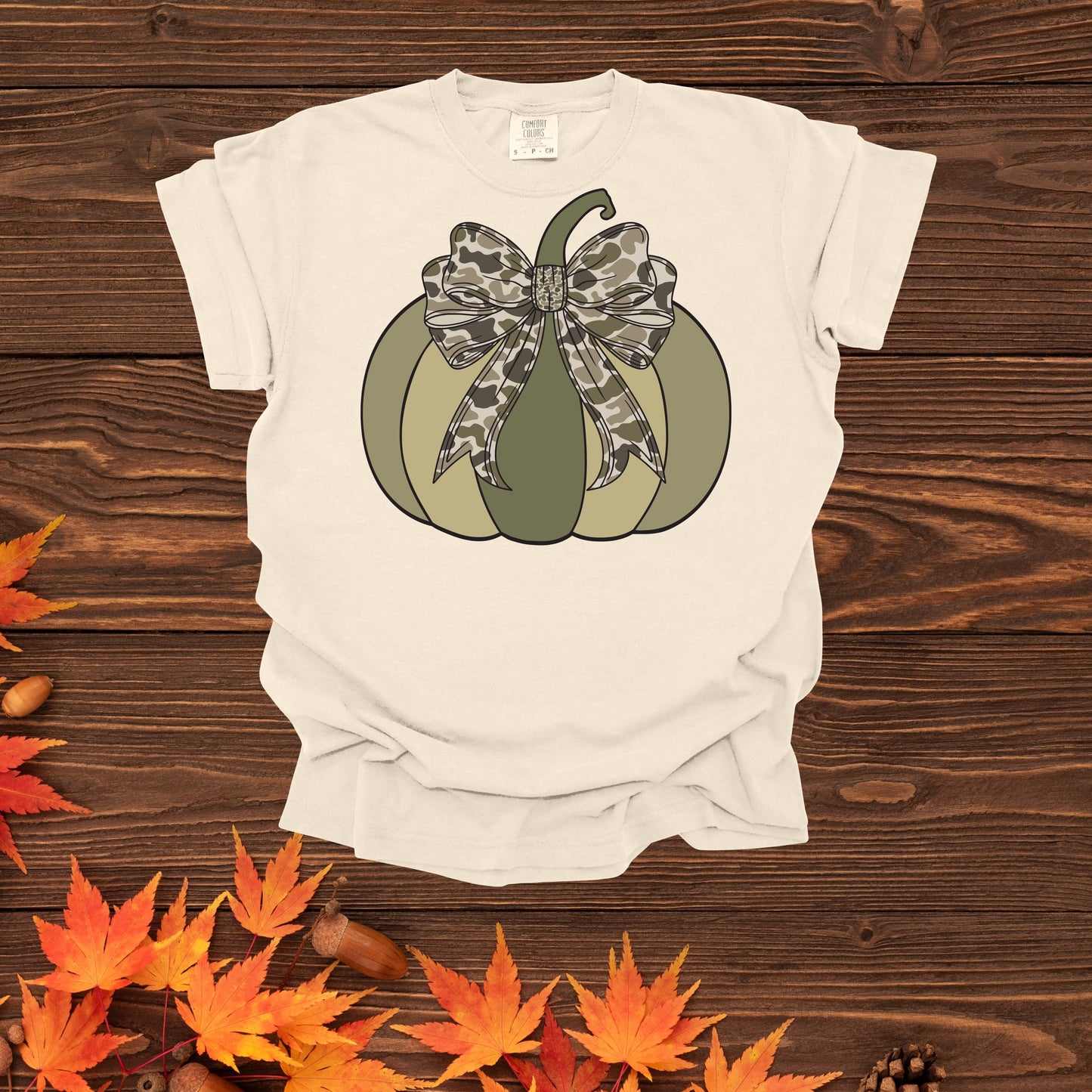 Camo Bow Pumpkin Tee